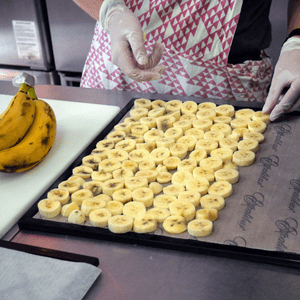 Banana Chips before dehydrating