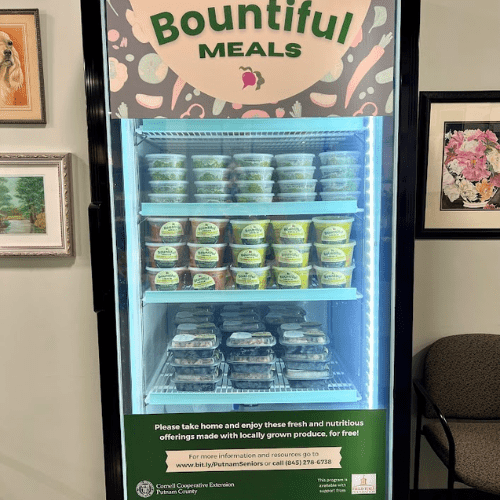 Bountiful meals make it easy for seniors to take the meals they need from special coolers at the senior centers in Mahopac and Carmel.