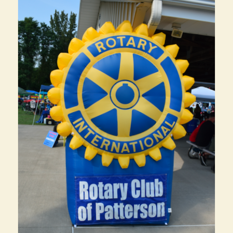 Inflatable sign for the rotary club of patterson
